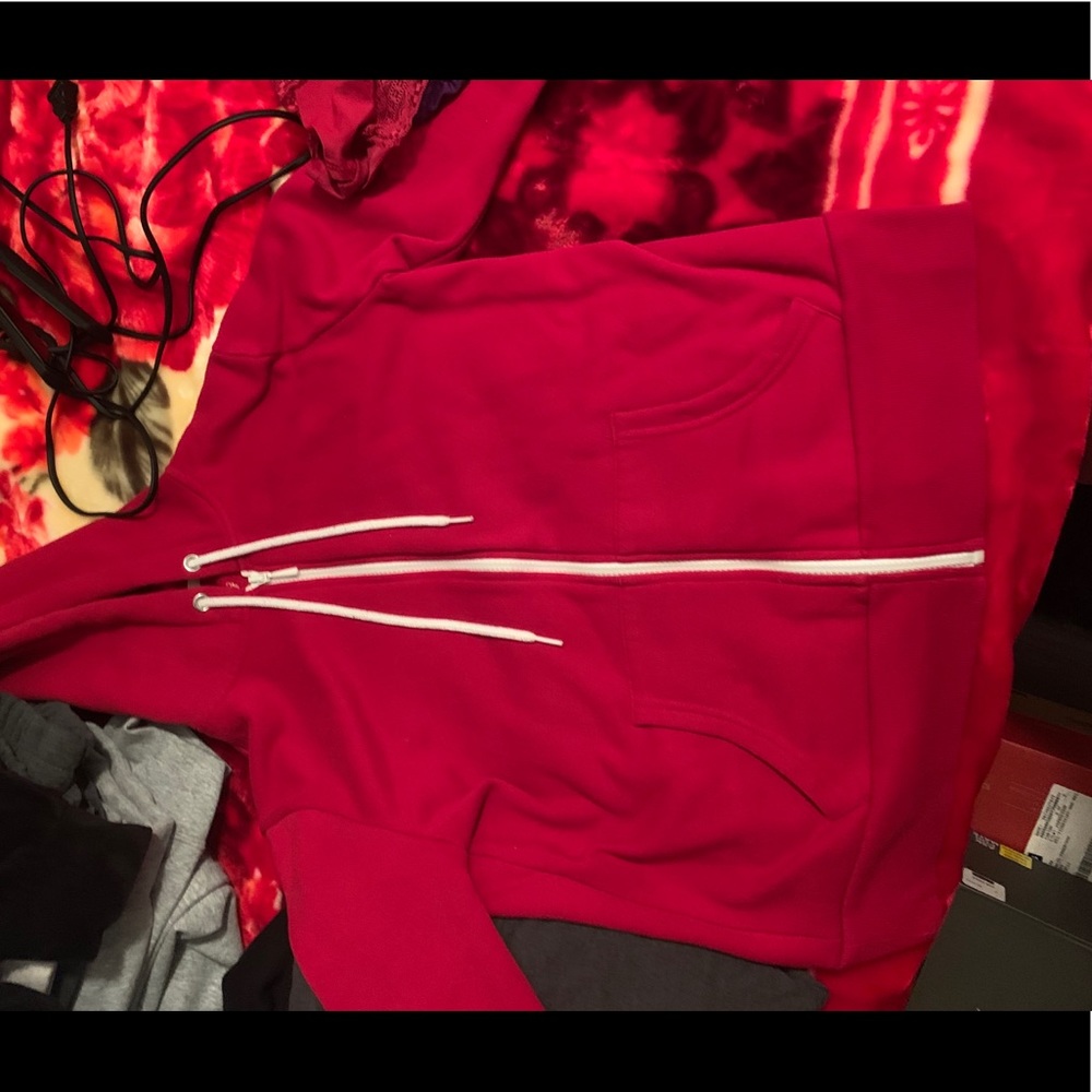 Red Zip Up Hoodie